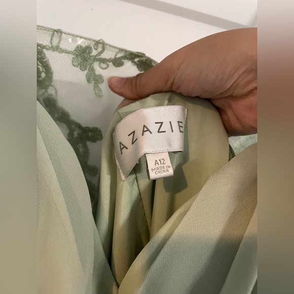 Azazie bridesmaid dress size 12 green - Picture 3 of 6